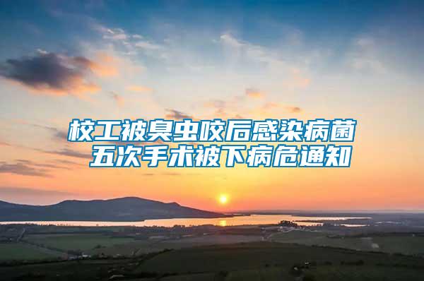 校工被臭蟲(chóng)咬后感染病菌 五次手術(shù)被下病危通知