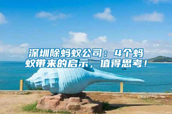 深圳除螞蟻公司：4個螞蟻帶來的啟示，值得思考！