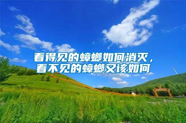 看得見的蟑螂如何消滅，看不見的蟑螂又該如何