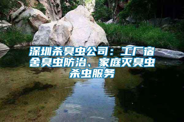 深圳殺臭蟲公司：工廠宿舍臭蟲防治、家庭滅臭蟲殺蟲服務