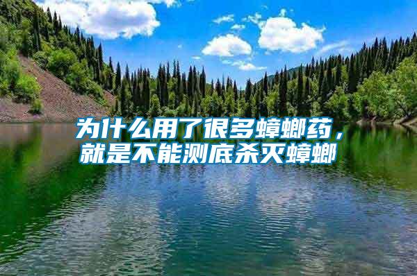 為什么用了很多蟑螂藥，就是不能測(cè)底殺滅蟑螂
