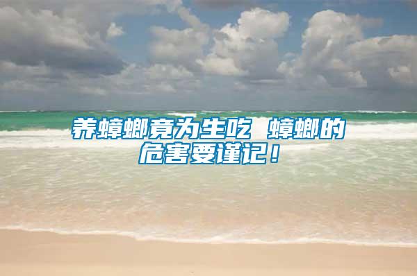 養蟑螂竟為生吃 蟑螂的危害要謹記！