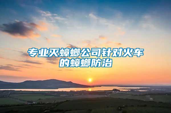 專業(yè)滅蟑螂公司針對(duì)火車的蟑螂防治