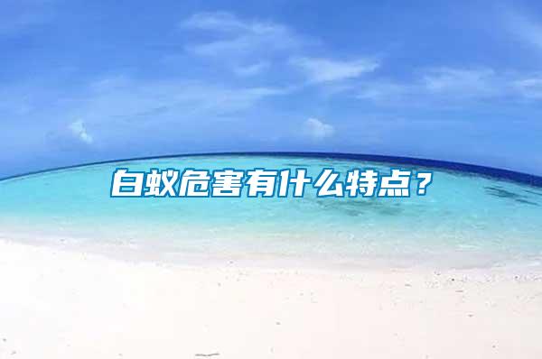 白蟻危害有什么特點？