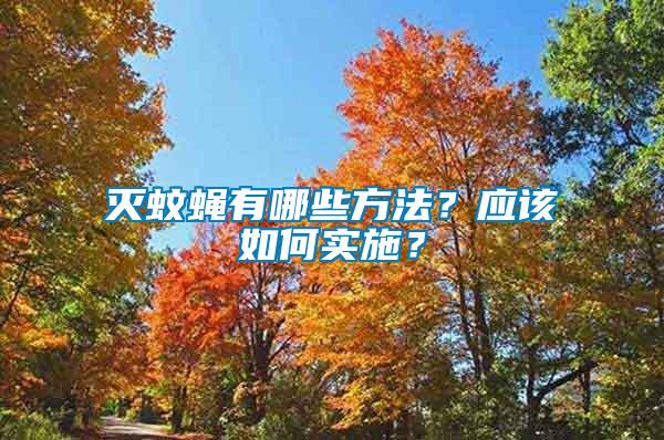 滅蚊蠅有哪些方法？應(yīng)該如何實(shí)施？