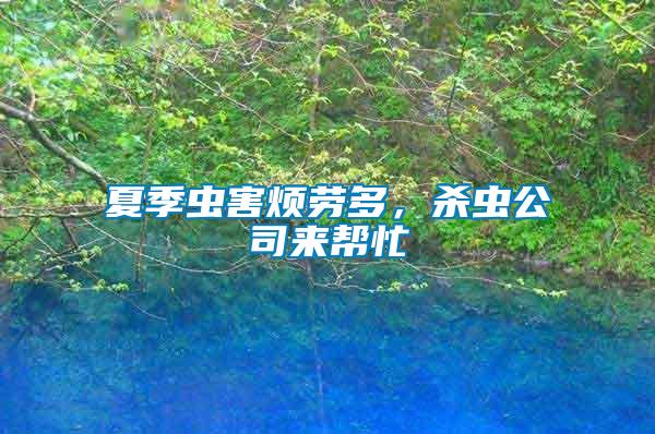 夏季蟲害煩勞多，殺蟲公司來幫忙