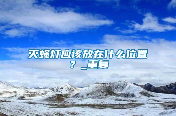 滅蠅燈應該放在什么位置？_重復