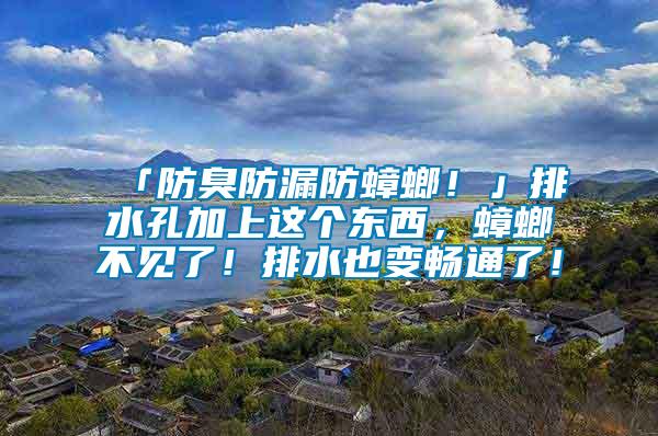 「防臭防漏防蟑螂！」排水孔加上這個(gè)東西，蟑螂不見(jiàn)了！排水也變暢通了！