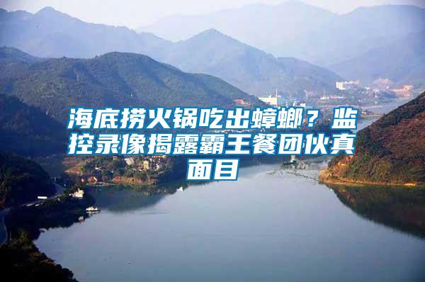 海底撈火鍋吃出蟑螂？監(jiān)控錄像揭露霸王餐團伙真面目