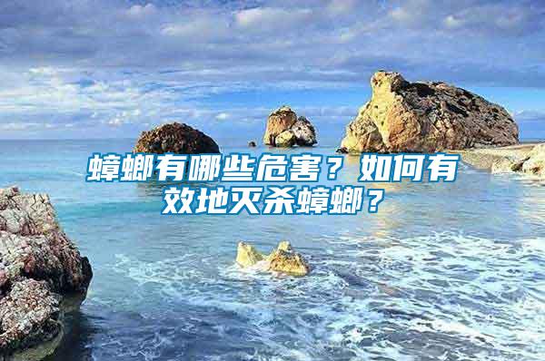 蟑螂有哪些危害？如何有效地滅殺蟑螂？