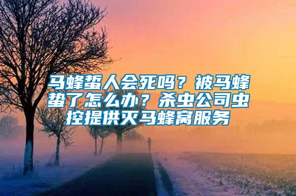 馬蜂蜇人會死嗎？被馬蜂蟄了怎么辦？殺蟲公司蟲控提供滅馬蜂窩服務(wù)