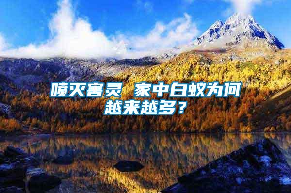 噴滅害靈 家中白蟻為何越來(lái)越多？