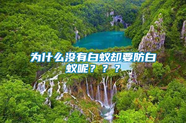 為什么沒有白蟻卻要防白蟻呢？？？