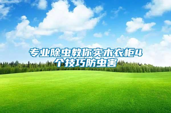 專業(yè)除蟲(chóng)教你實(shí)木衣柜4個(gè)技巧防蟲(chóng)害