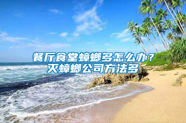 餐廳食堂蟑螂多怎么辦？滅蟑螂公司方法多