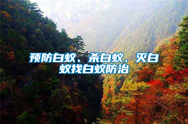 預防白蟻、殺白蟻、滅白蟻找白蟻防治